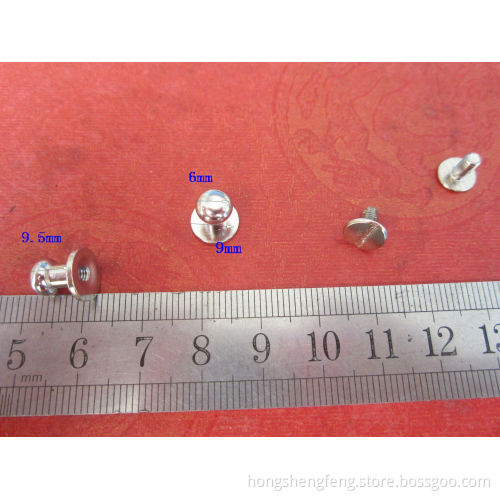 Silver Color Brass Screw Button Stud Rivet